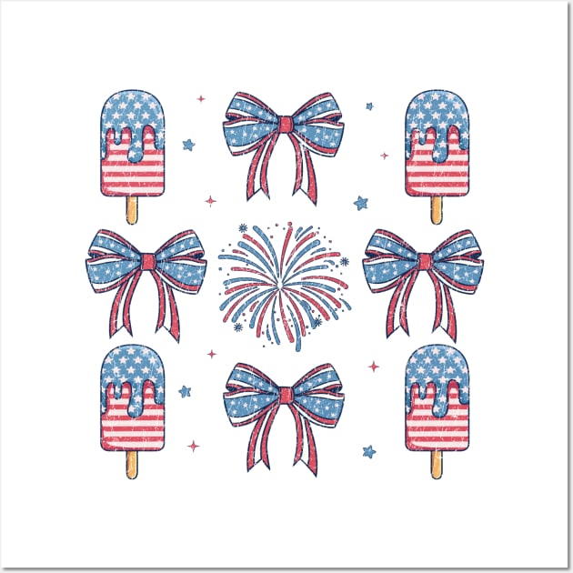 4th of July independency day memorial day Retro Funny Wall Art by skstring